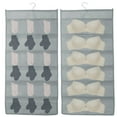 thumbnail image 1 of Organizador Colgante Uxcell, Bolsa de Almacenamiento para Sujetadores, Estantes de Almacenamiento Colgantes de Doble Cara para Ropa Interior Calcetines Armarios Dormitorio Baño, Gris (6+18 Bolsillos), 1 of 7