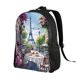 thumbnail image 2 of Balery Parisian Cafe With Eiffel Mochila - Mochila Estilosa y Duradera para Laptop de 15 Pulgadas con Tela Oxford Impermeable, 2 of 8