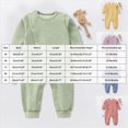 thumbnail image 3 of YIWULA Baby Boy Girl Button Front Sleep Play Footed Sleeper Long Sleeve Pyjamas Baby Cotton Up Sleepsuit Baby Footed Pajam(18-24 Months,Green), 3 of 5