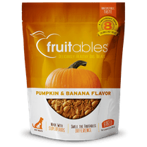Fruitables Baked Dog Treats – Pumpkin Treats for Dogs – Healthy Low Calorie Treats – Free of Wheat, Corn and Soy – Pumpkin and Banana – 12 Ounces