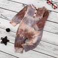 thumbnail image 3 of One opening Baby Boy Girl Button Rompers Long Sleeve Tie Dye Print One Piece Jumpsuit Fall Warm Clothes, 3 of 5