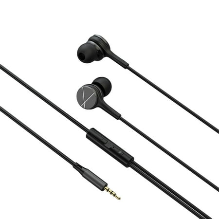 RBCKVXZ New Wired In Ear Noise Cancelling Music and Sports Earphones Birthday Gifts Black