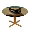 thumbnail image 3 of WYYP Siamese Cat Black Cat Furry Art Outdoor Fitted Polyester Tablecloth White, 3 of 8
