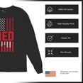thumbnail image 6 of Remember Everyone Deployed Long Sleeve T-shirt Until They All Come Home RED Friday Military US Flag American Patriot, 6 of 7