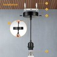 thumbnail image 5 of E27 pendant light with screw ring, 100cm adjustable fabric cable, pendant light compatible with lampshade, ideal socket for kitchen pendant light, black, 5 of 5