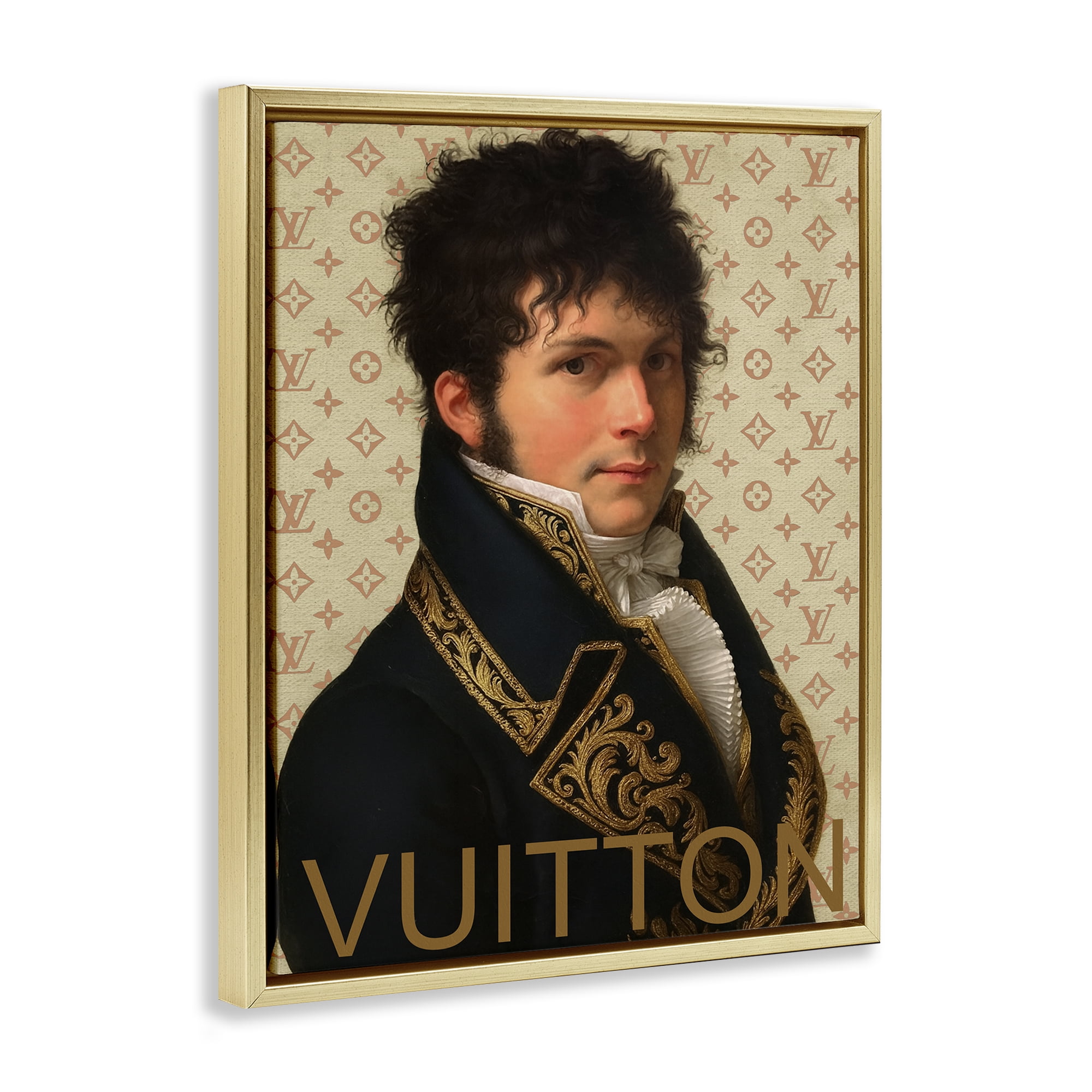 Stupell Industries Glam Gentleman In Spring Gold Framed Floater Canvas Wall Art, design by Grotto Studios