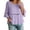 Light Purple, variant on Casual Summer Solid Color Blouse with Flounce Sleeves and Round Neck for Everyday Wear Women Shirts Category, S, Purple