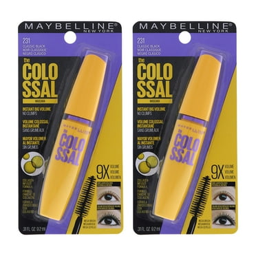 Maybelline The Colossal Volum Express Mascara - 231 Classic Black - Pack of 2 , 0.31 oz Mascara