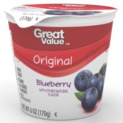 Great Value Original Blueberry Lowfat Yogurt, 6 oz
