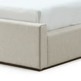thumbnail image 4 of Reza Full Size Platform Bed, Sleigh Headboard, Low Profile, Beige Linen, 4 of 5