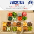 thumbnail image 4 of MT Products 4 Compartment Clear Plastic Bento Boxes - 6" x 6" Meal Prep Containers - Pack of 15, 4 of 10