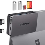 BYEASY Docking Station 6-in-1 USB C Hub with 4K HDMI PD 60W Type-C Charging SD/TF Card Reader for Microsoft Surface Pro 7