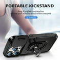 thumbnail image 3 of for iPhone 14 Pro Hard Case, with Camera Cover & Kickstand Holder, Built-in 360°Rotate Ring Stand Anti-scratch Drop Protection Magnetic Phone Case for Apple iPhone 14 Pro - Black, 3 of 7