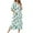 White-10, variant on Women's Christmas Pajamas Dress Three Quarter Sleeves Crewneck Zip Up Home Pjs with Pockets Green L