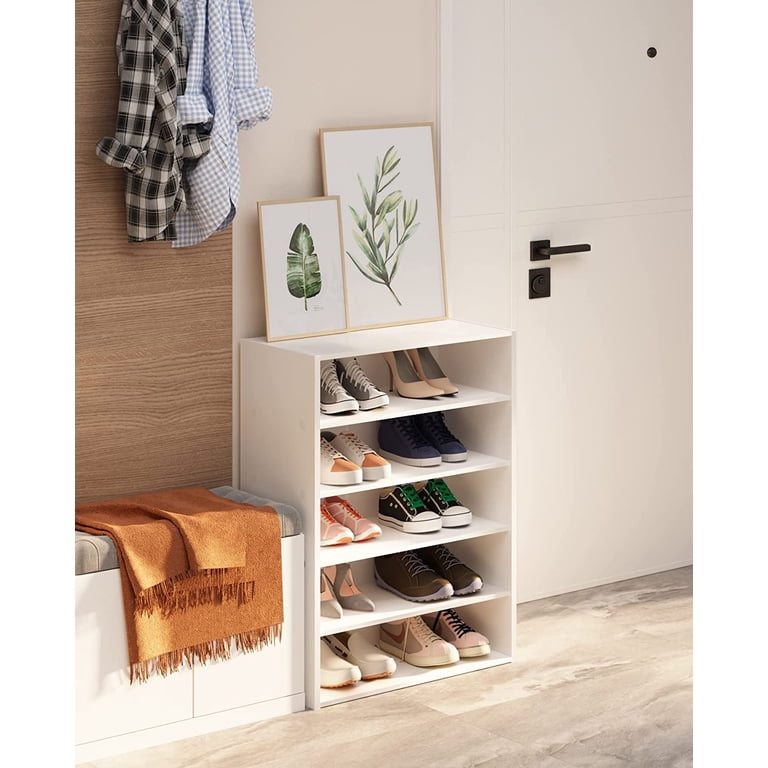 Wood Shoe Racks Stackable Wooden Wooden Stackable | 6-Tier Storage Shelf Holds 15-20 Pairs, For ...