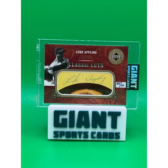Collectible 2005 Upper Deck Classics Classic Cuts Luke Appling Auto #CUT-LA 01/10 Chicago White Sox Baseball Card Chicago White Sox MLB Autographed Baseball Card