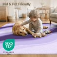 thumbnail image 4 of ODIKA 9'x12' Washable Area Rug Non-Slip, Chair-Friendly Ombre Watercolor Abstract Wave Swirl Gradient Minimalist Refined for Dining Room, Basement, Large Office, 4 of 7
