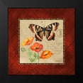 thumbnail image 2 of Gorham, Gregory 20x20 Black Modern Framed Museum Art Print Titled - Butterfly and Poppies, 2 of 5