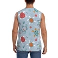 thumbnail image 4 of Lsque Sea Turtle Print Men's Cotton Blend Sleeveless Muscle Shirts (S-3XL)- Moisture Wicking, Odor Protection, UPF 30+,XX-Large, 4 of 8
