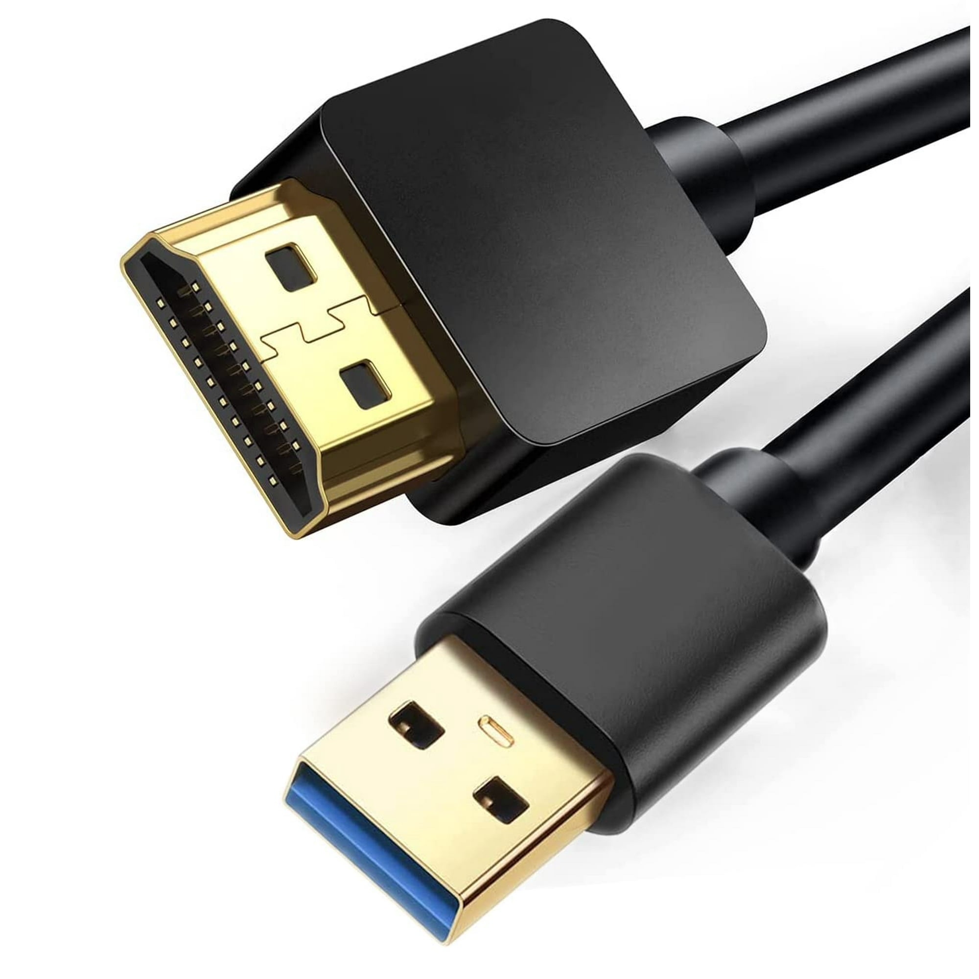 USB to HDMI Cord Cable fenoero Hdmi USB Converter Cable Adapter USB 2.0 Male to HDMI Male Charger Cable Adapter 1M 3.3FT Walmart