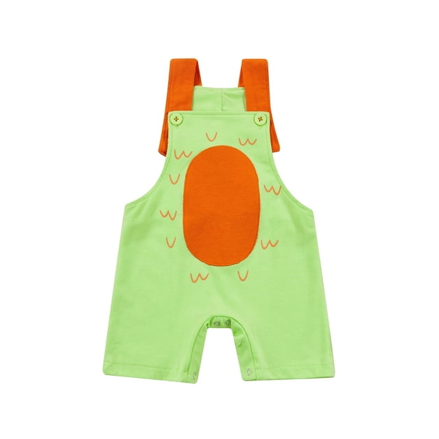 MesaSe Infant Boy Strap Sleeveless Button Overalls Rompers Cartoon Dinosaur Shape Summer 0-24M