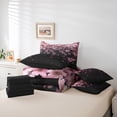 thumbnail image 6 of Homewish Cute Cartoon Sakura 7-Piece Twin Bedding Sets,Japanese Cherry Blossom Bedding Comforter Set,Pink Black Sheet Sets For Girl,Breathable Home Decor Reversible, 6 of 8