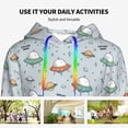 thumbnail image 4 of Kdxio Spaceship Print Womens Oversized Hoodies Sweatshirts Hooded Pullover Tops Sweaters Casual-X-Large, 4 of 7