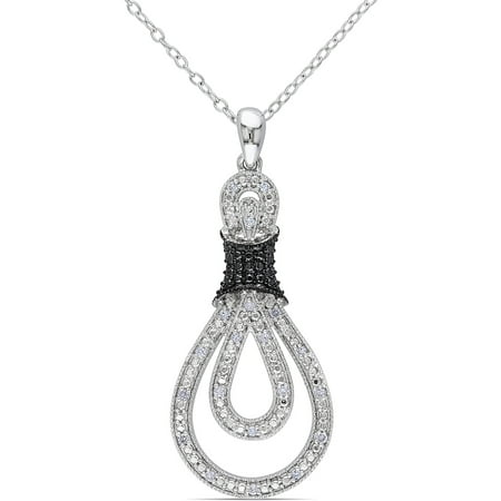 Miabella Diamond-Accent Sterling Silver Infinity Pendant, 18
