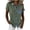 Army Green, variant on Women's Summer Denim Contrast Button Down Blouse, Casual Collared Short Sleeve Shirt with Chest Pocket, Color Block Tops for Work, Vacation, Daily Wear