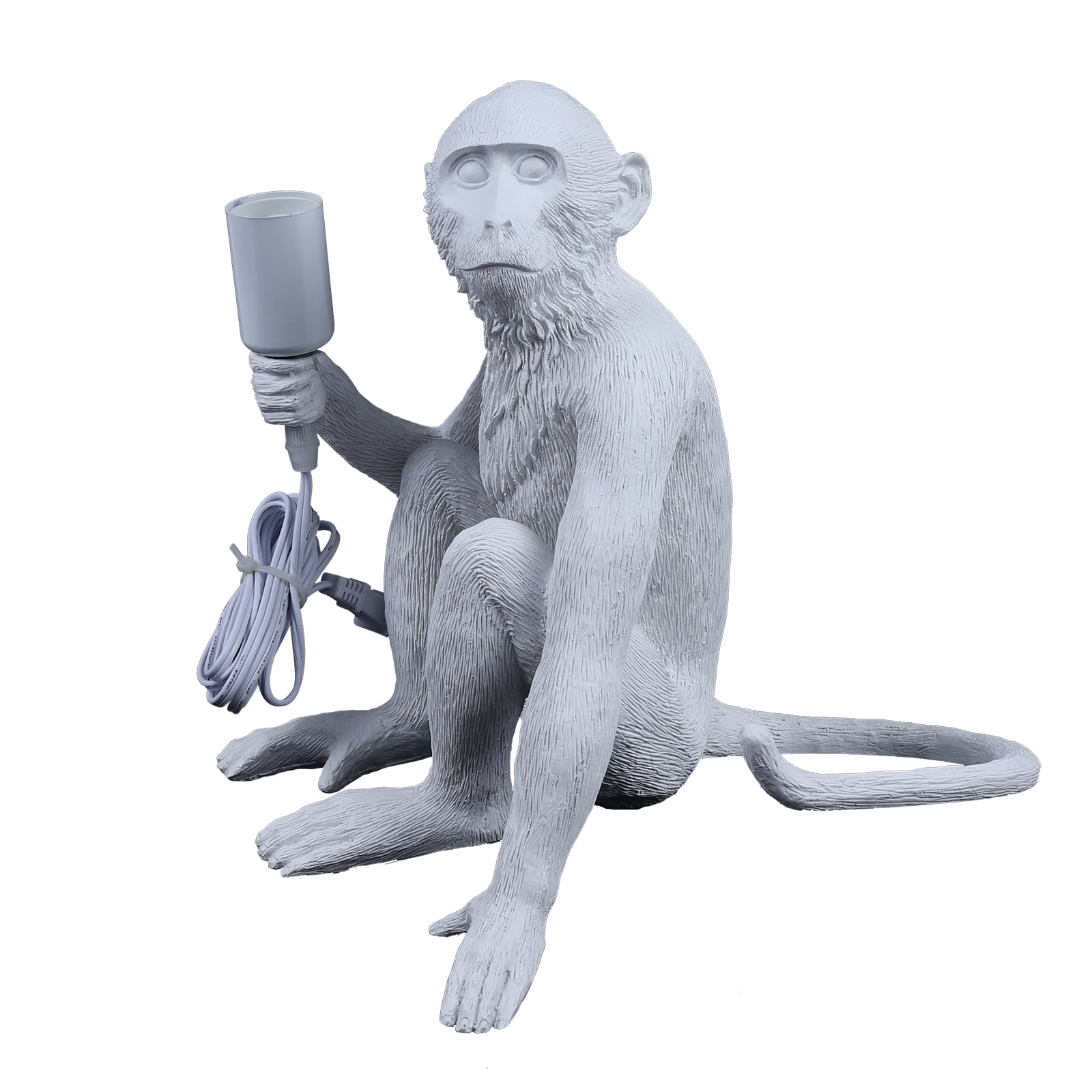 Miumaeov Monkey Table Lamp Vintage Resin Monkey Table Light Industrial Table Fixture for Living Room Children's Room Bedroom Office 10.2x8.6x11.8"