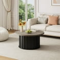 thumbnail image 5 of Ataucjin Round Coffee Table,32inch Mid Century Modern Coffee Table with Metal Base, Fluted Center Table for Living Room, Home Small Space, Apartment, 5 of 7