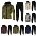 thumbnail image 3 of CHUOU Winter Mens Hooded Polka Dot Hoodie And Hoodie Sportswear And Fitness Suit, 3 of 3