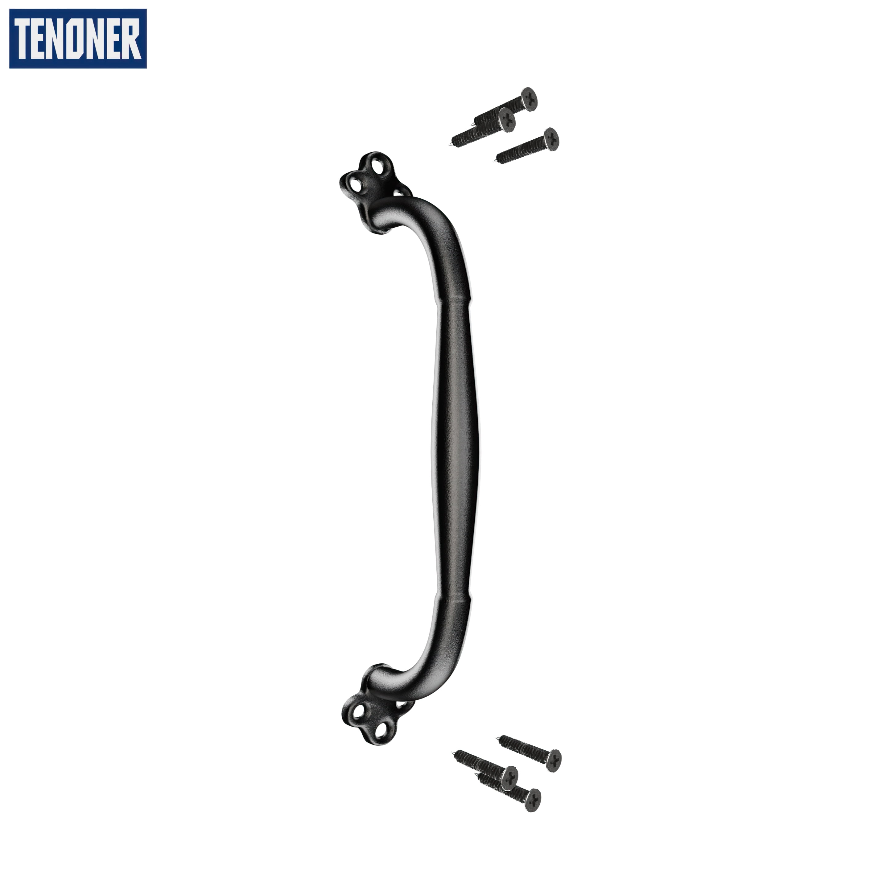 TENONER 8 in Sliding Barn Door Pull Handle Set, Matte Black Color, Durable and Beautiful