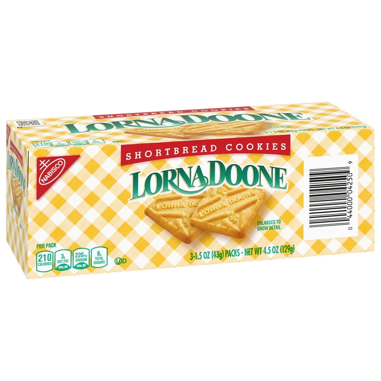 Lorna Doone Cookies, Shortbread - 3 pack, 1.5 oz packs