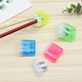 thumbnail image 7 of ​​Mini Candy Color Pencil Sharpener Transparent Safety Blade Cutter with Shavings Container, Portable Carbon Steel Planer for Colored Pencils, 4 Assorted Colors​​, 7 of 7