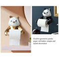 thumbnail image 5 of Portarrollos de papel higiénico con diseño geométrico de panda negro para decoración de pared de baño - Dorado, 5 of 5