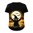 thumbnail image 4 of VKOYWKM Halloween Short Sleeve Shirts for Women Plus Size Witch Graphic Tees Loose Fit Crew Neck Halloween Party Tshirt Casual Lightweight Spooky T-Shirt, 4 of 5