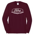 thumbnail image 2 of Wild Bobby, Ford Motors an American Classic, Cars and Trucks, Men Long Sleeve Shirt, Maroon, XX-Large, 2 of 4