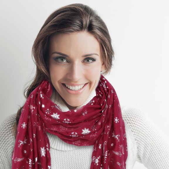 LOLIPPYY 1-Pack Dark Red Polyester Scarf Shawl, Colorful Autumn Fashion Accessory for Women and Men