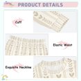 thumbnail image 3 of FORMRS Long Sleeve Top and Pants Pajama Set for Niños 2-Piece Sleepwear, Sizes 18M-8Y, Beige Abstract Pattern, 3 of 6