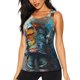 thumbnail image 1 of Balery Whimsical Goat Artist Camiseta sin mangas estampada ligera para mujer, tops de entrenamiento sin mangas, camisetas de yoga transpirables de secado rápido.-Medium, 1 of 7