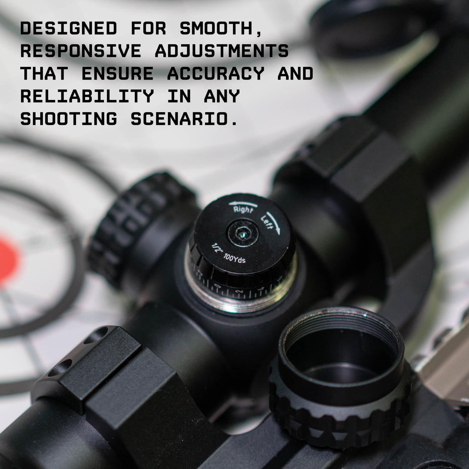 Monstrum Ladon 1-6x24mm LPVO 30mm Tube Rifle Scope, First Focal Plane, CM7 Reticle, Black