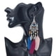 thumbnail image 3 of Pendientes de Plumas de Hojas de Borla de Color Retro Bohemio aleación tibetana Xiangyun patrón Joyas de Clavos para oídos Zefei Wu 9024735068181, 3 of 3