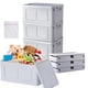 thumbnail image 1 of 3 Piezas Cajas de Almacenamiento - 36 L de Capacidad Organización, Cajas de Almacenamiento Plegables con Tapa para Ropa,para El Hogar,El Trabajo (Gris), 1 of 7