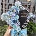 thumbnail image 3 of LCXmlly Faux Silk Flower Graduation Cap Embellishments Artificial Flowers Graduation Decorations Kit DIY Assorted Flower Glitter Stickers Number Letter Stickers (1 Set), 3 of 7
