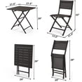 thumbnail image 6 of ZXNYH 3 Pieces Patio Bistro Set, Folding Aluminum Table and 2 Chairs, No Assembly Required, Weather-Resistant Outdoor Conversation Sets for Patio, Backyard, 6 of 7