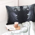 thumbnail image 4 of KLL Elegant Feathered Floral Wings Pillow Covers Envelope Closure,Super Soft and Cozy Fuzzy Fleece Pillow Case Cover, 4 of 5
