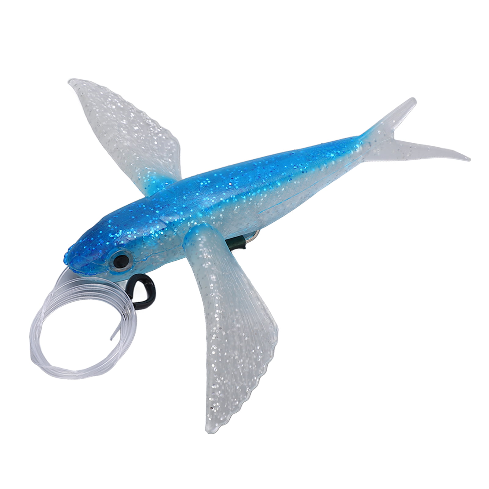 minifinker Yummy Tuna Lures Simulazione Flying Fish Resistente alla corrosione Impermeabile con Gancio per tonno Blu 