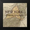 thumbnail image 2 of Carlson, Tina 20x20 Black Modern Framed Museum Art Print Titled - New York Story, 2 of 5