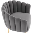 thumbnail image 5 of Modway Sanna Channel Tufted Performance Velvet Armchair in Gray, 5 of 8